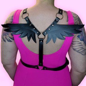 Angel Wing Harness Belt -- Black